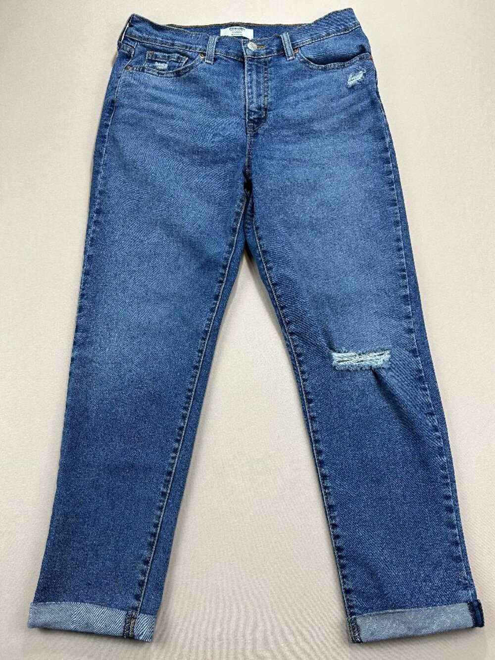 Denizen From Levis Jeans Women's Size 27W Blue Denim BoyFriend Cuffed Stretch